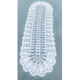 Camino De A Mesa Crochet Hilo Macramé Blanco 81 Cm X 27 Cm