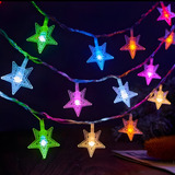 Guirnaldas Estrellas Luces Multicolor O Calida 4mts.