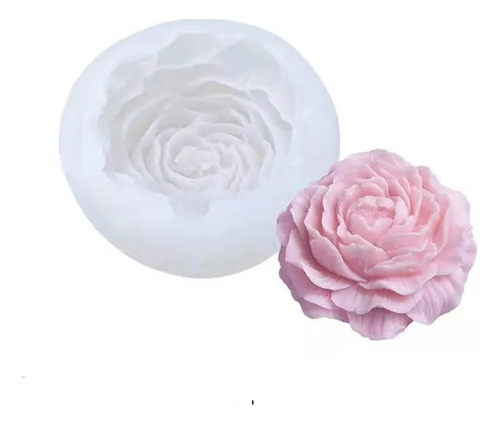 Molde Silicón Velas Jabones Peonia Flor 3d Resina 