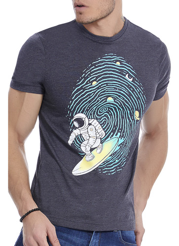 Playera Hombre Moda Estampado Astro Surf Diseño Original