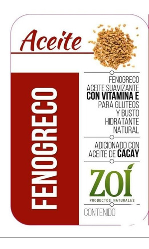 Aceite Fenogreco X 250ml + Busto - mL a $139