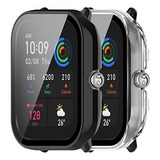  2 Fundas Amazfit Gts 4 Mini +vidrio Templado (black-clear)