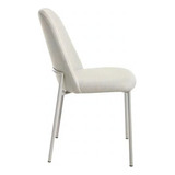 Conjunto 2 Cadeiras Lucille Off White Fosco C/ Linho Cru
