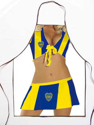 Delantal Cocina Mujer Futbol Boca Sexy Erotico 50x65