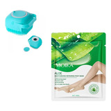 Kit Cepillo Silicona Limpiador Corporal + Mascarilla Pies 