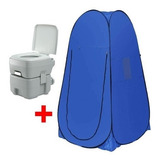 Carpa Baño Portatil Con Inodoro Químico Camping Mini Rodante