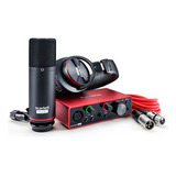 Interfase Pack Focusrite Scarlett Solo Studio Color Rojo