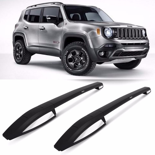 Barras Longitudinal Techo Alum Negra Bepo P/ Jeep Renegade