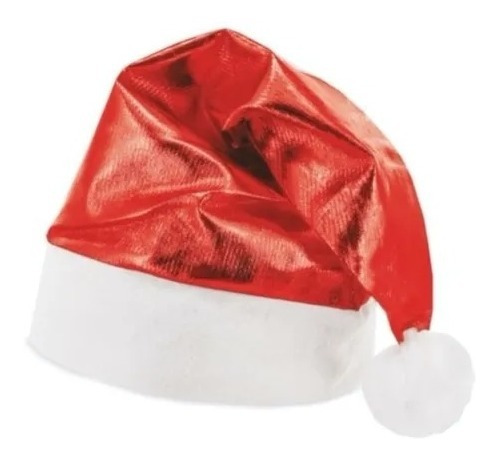 24 Gorros Navideños Santa Claus Metálico Colores Navidad 