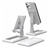 Suporte Celular De Mesa Articulável Compacto Dobrável Branco