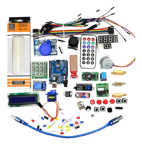 Kit Avançado Arduino Uno Placa De Componentes Eletrônicos 