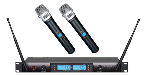 Gtd Audio 2x100 Canales Ajustables Uhf Inalámbrico Micrófono
