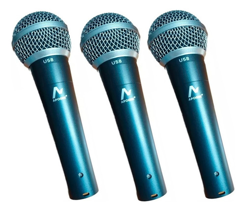 Kit X3 Microfonos Apogee U58 Dinamicos Cardiode + 3 Pipetas