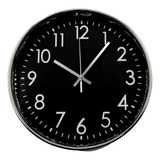 Reloj De Pared Analogo Negro