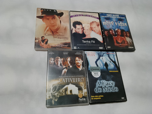 Lote 5 Dvds Cativeiro+ A Face Do Medo+ Caminhando Nuvens + 2