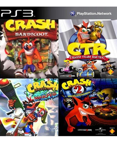 Crash Bandicoot 1+2+3+ctr + Spyro Ps3 5en1