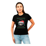 Playera Gato I Hate Ugly Sweater Navidad Diseño 823 Beloma