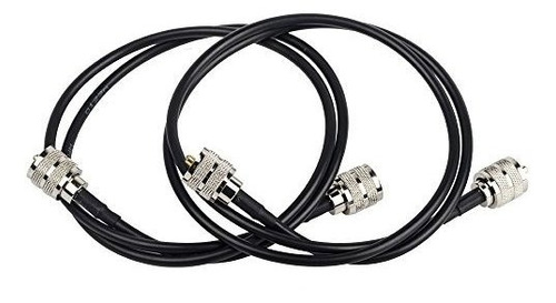 Videopup 2 Unids Rg58 Coax Uhf Pl259 Macho Al Cable De ...