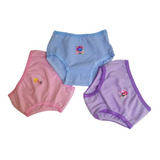 3 Pantaletas Algodón Niñas Panties Calzón Colores Tallas