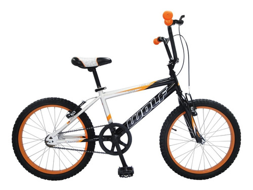 Bicicleta Wolf Acero R20 1v Niño Frenos V Negro Un Benotto