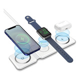 Cargador Inalámbrico 3 En 1 Para iPhone Smartphone Watch