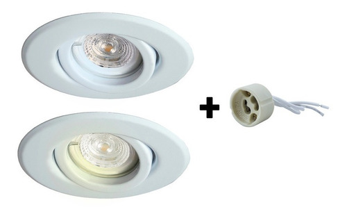 Spot Embutir Blanco Dicroica Led 5w Foco 220v Gu10 Gtia