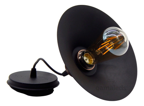 Lamparas Colgantes Cocina Padua 1 Luz E27 Negro R