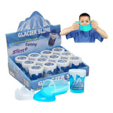 Slime Glaciar Elástica Moldeable Juguete Niños Pote X 12u