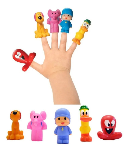 Miniaturas Turma Do Pocoyo  Dedoche Bonecos De Vinil 5 Peças