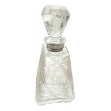 Licorera Whisky Botellon Cristal Tallado Plata 925 Art Deco 