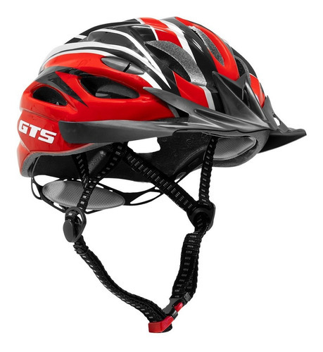 Capacete Ciclismo Ajustável Com Led Bike Bicicleta Tech Cl Cor Vermelho Tamanho G