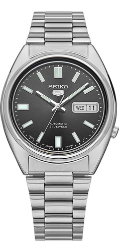 Seiko Serie 5 Reloj Automático Para Hombre Con Esfera Negra 