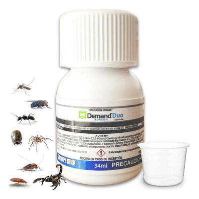 Demand Duo Insecticida Mata Cucaracha Chinche Mosquitos 34ml