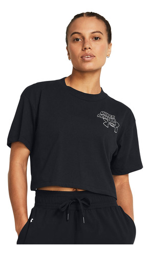 Polera Ua Bubble Script Mujer Negro Under Armour