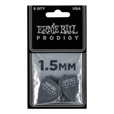 Uñetas Ernie Ball Prodigy Negras 1,5 Mm Pack De 6u