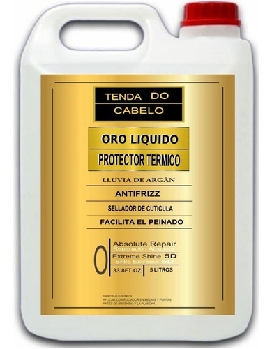 Oro Liquido 5 Litros Pretector Termico Keratina Argan
