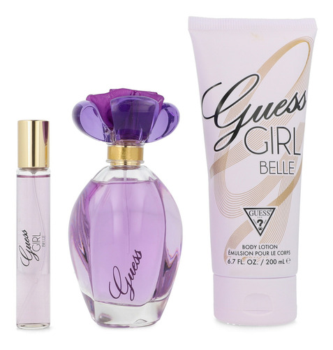 Set Guess Girl Belle 3pzs 100ml Edt/body Lotion/15ml Edt