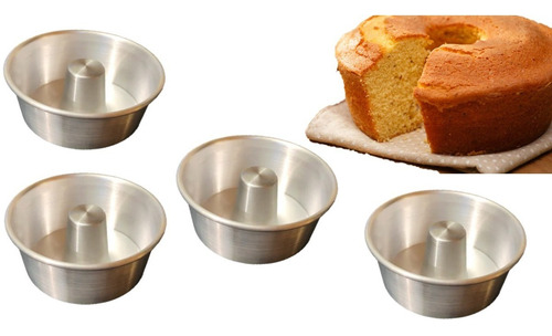  Moldes Mini Rosca, Choco Flan, Gelatina Pack 4pzs Aluminio 