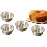  Moldes Mini Rosca, Choco Flan, Gelatina Pack 4pzs Aluminio 