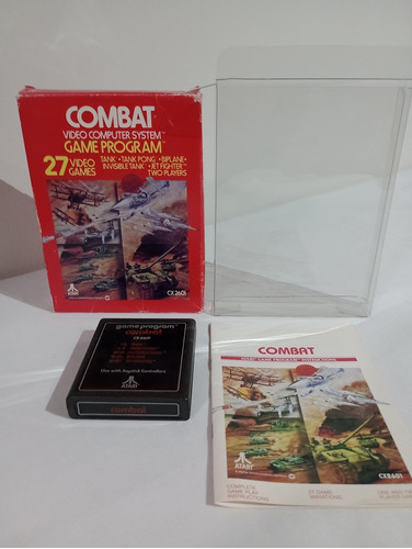 Atari 2600 Combat En Caja , Juego, Manual Y Protector ( B )