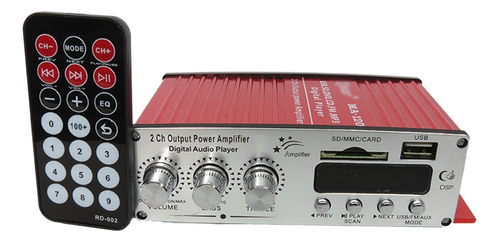Mini Amplificador Ma-120 Som Receiver Ambiente Rádio Sd Usb 