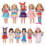 Sotogo 11 Sets American Wellie Doll Clothes Outfits Dresses 