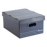 Caja Archivo Plastico Con Tapa 400x300x195 - Plana Color Negro