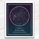 Mapa Estelar Personalizado Imprimible - Cielo Oscuro