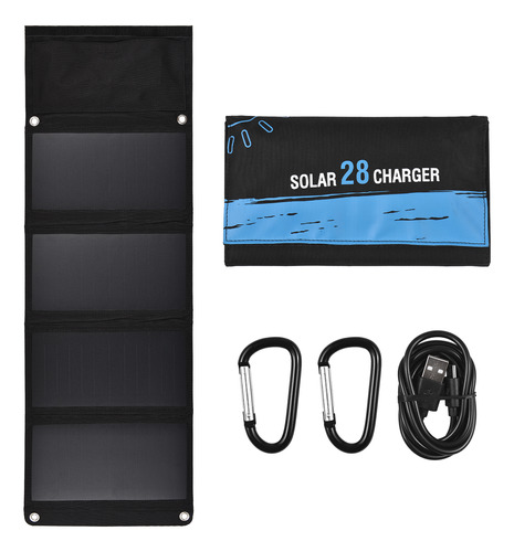 Placa De Carga Ipx5 Solar Charger 2 Impermeable Para Acampar