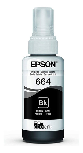 Botella Tinta Epson T664 Negro T664120-al