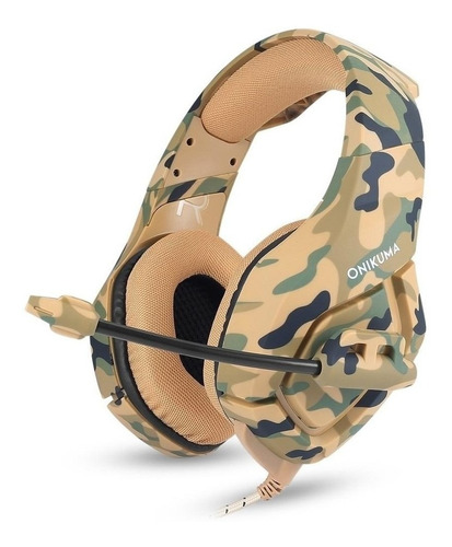 Fone De Ouvido Headset Gamer Onikuma K1-b Camuflado Marrom