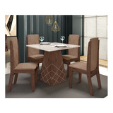 Comedor 4 Sillas Liz Mesa 90x90x81 Cms Innova /dechaus