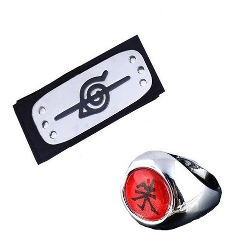 Bandana Konoha Aldea De La Hoja Naruto Banda Akatsuki Anillo