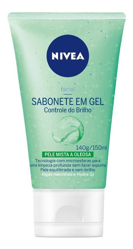 Sabonete Facial Em Gel Controle Do Brilho Nivea 150ml